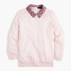 J.Crew Tippi Sweater with Liberty Print Collar S